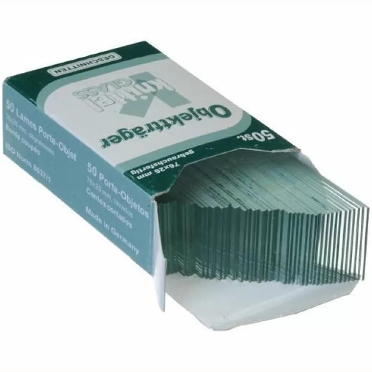 PORTA OBJETOS P/MICROSCOPIO (50)