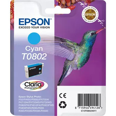 TINTA EPSON T0802 CYAN