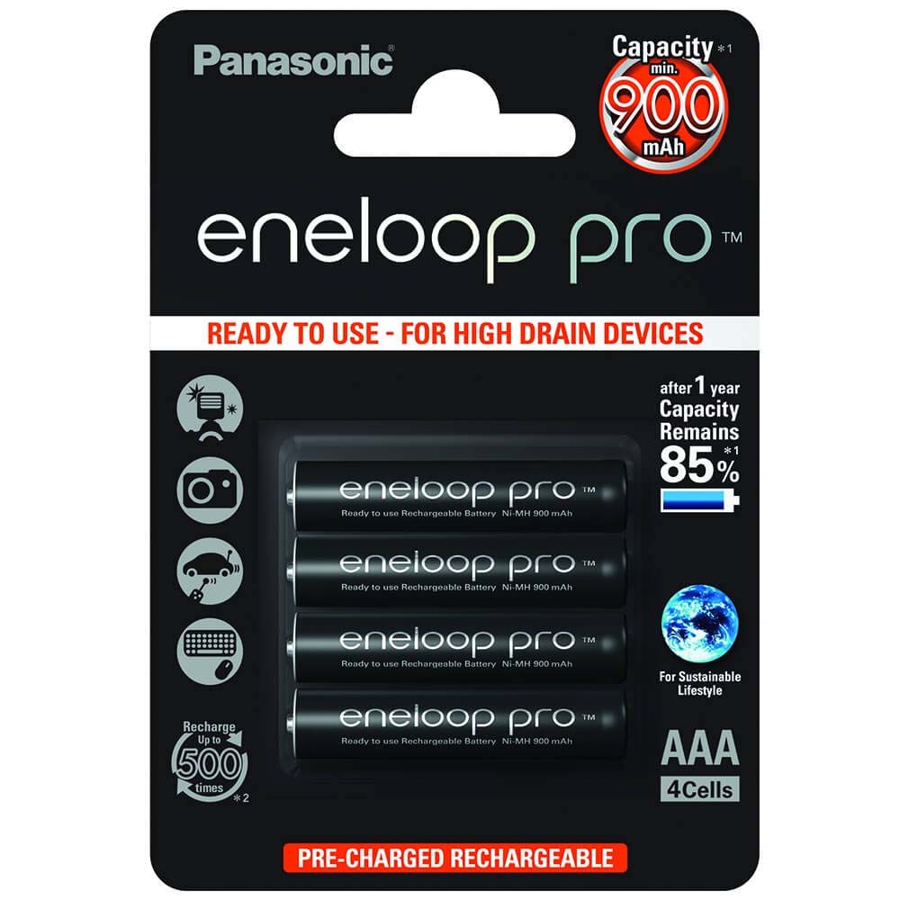 PILA RECARGABLE PANASONIC ENELOOP PRO PACK 4AAA 900MAH