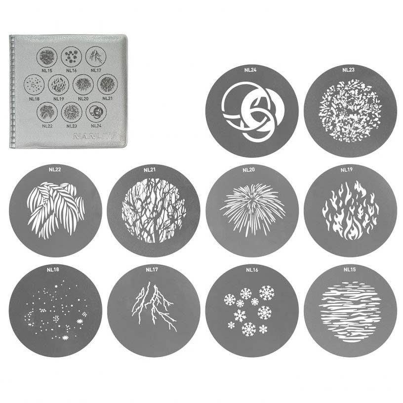 JUEGO NANLITE DE 10 GOBOS SET 2 PARA FORZA 60/60B