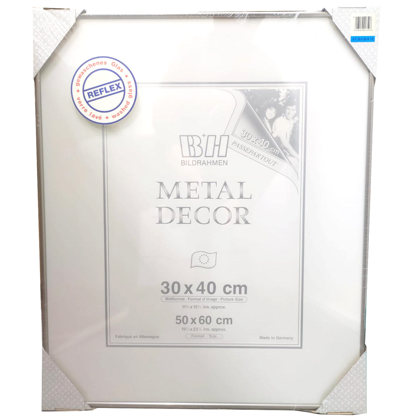 MARCO B+H 24X30 STYLE MOLDURA PLATA