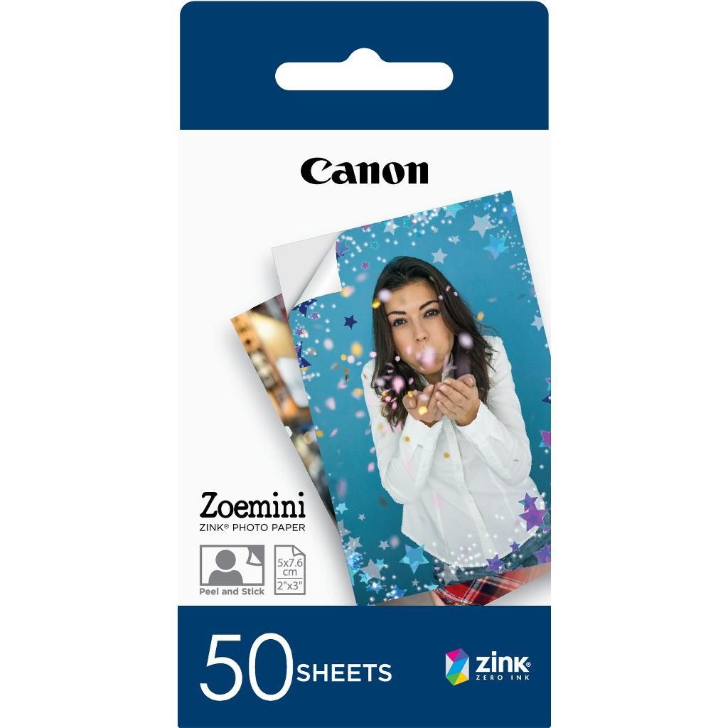 PAPEL CANON ZINK INSTANT 5.1X7.6 CM (50 HOJAS)