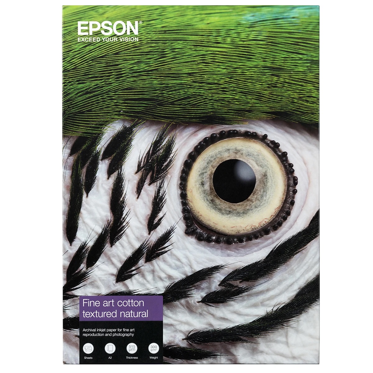 PAPEL EPSON A4 25H FINE ART COTTON TEXTURED NATURAL 300 GR