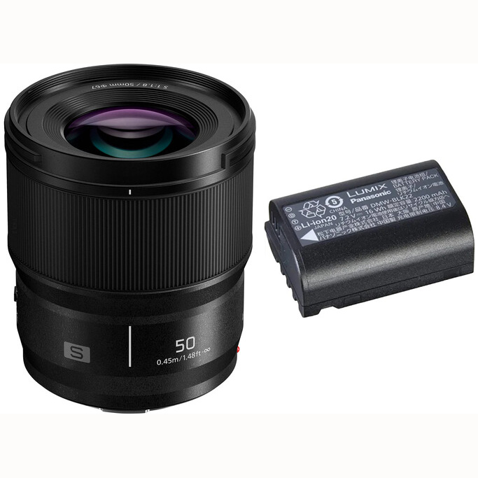 OBJETIVO PANASONIC LUMIX S 50/1.8 + BATERIA BLK-22